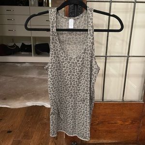 Alternative Apparel Gray Leopard Print Tank Top